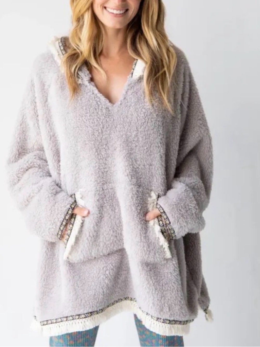 Natural Life Pull Over Cozy Blanket Hoodie - One Size - Picture 6 of 6